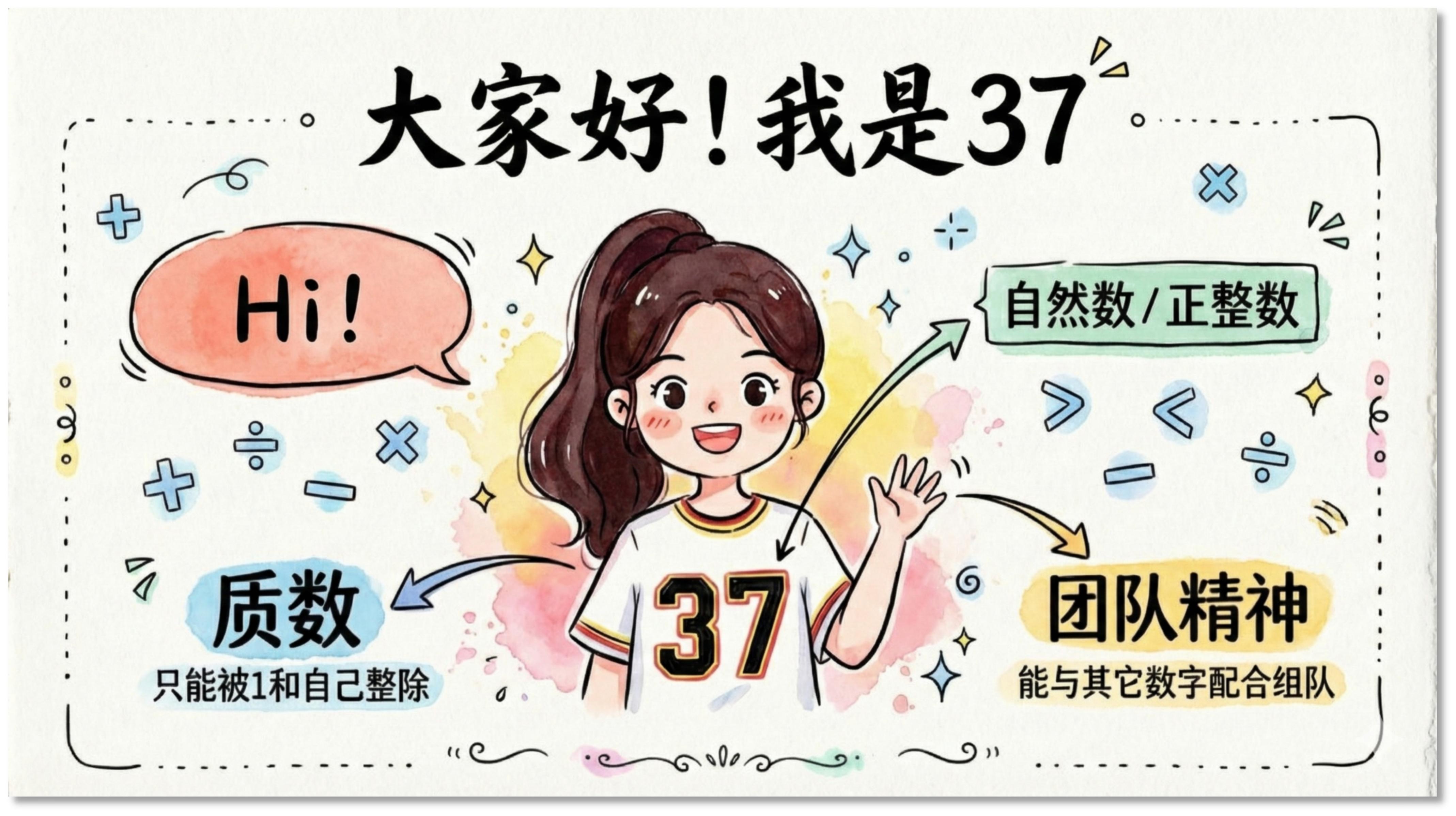 大家好！我是37——自然数、正整数、质数、团队精神的自我介绍插图